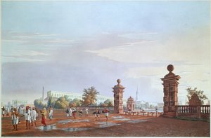 Tank Square vanuit het westen, gegraveerd door Robert Havell, uitgegeven 1824 door James Baillie after Fraser