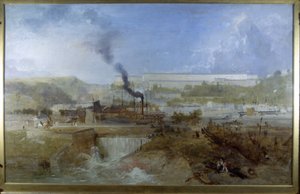 Clifton vanaf de Overfall Dam door James Baker Pyne