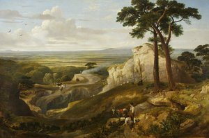 Uitzicht vanaf de Mendips, ca. 1840