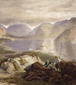 Wast Water, detail van vissers (detail)