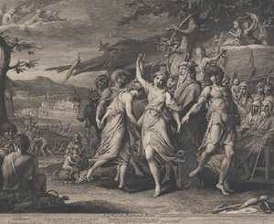 Een Griekse oogstfeest (ontwerpen voor de muren van de grote zaal van de Society for the Encouragement of the Arts)