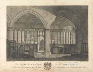 De Sherburne-kapel in Mitton Church door James Basire