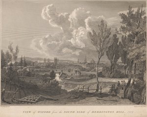 Uitzicht op Oxford vanaf de zuidkant van Heddington Hill door James Basire