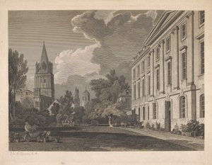 Uitzicht op de Kathedraal van Christ Church en Deel van Corpus Christi College door James Basire