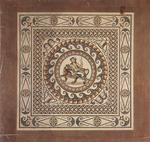 Romeins mozaïek, ontdekt in Leadenhall Street, Londen, 1804