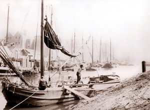 Kanalboten, Rotterdam, 1898 door James Batkin
