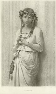 Ophelia (gravure) door James Bertrand