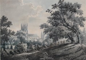 Croydon Kerk vanaf Duppas Hill Terrace door James Bourne