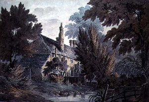 Landschap met huis bij een vijver, 19e eeuw