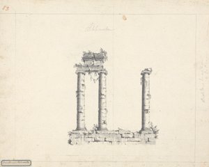 Ionische tempel Ptolmeta door James Bruce