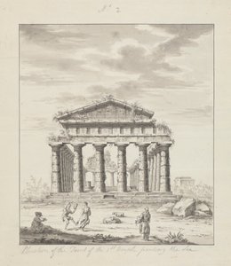 Nr. 2 Elevatie van de voorkant van de eerste tempel aan zee