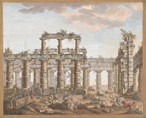 Tempelruïnes door James Bruce