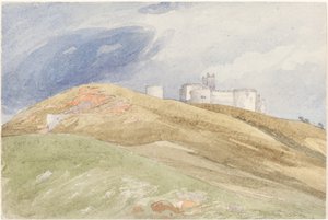 Kasteel op een Heuvel, eerste helft 19e eeuw door James Bulwer