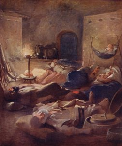 Interieur van een Fellahheen Huis bij Nacht door James Clark