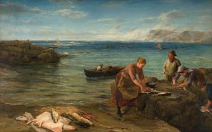 Ontbijten Voor De Porth door James Clarke Hook