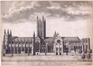Kathedraal van Canterbury, circa 1716-37 door James Cole