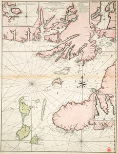Deel van de zuidkust van Newfoundland inclusief Fortune Bay door James Cook