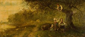 Appels plukken, eind 19e eeuw