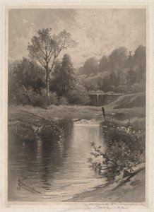 Een oude dam bij Montrose door James David Smillie