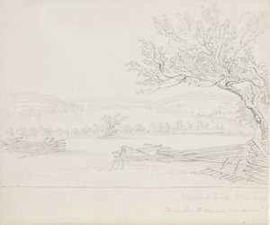 Derwent Lake vanaf de residentie van de heer W. Mains, 1843 door James David Smillie