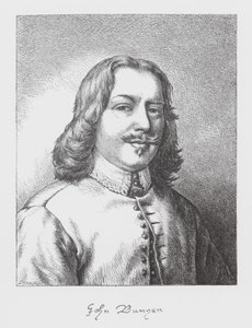 John Bunyan, portret (gravure) door James Dawson Watson
