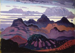 Diepe Schemering, Pyreneeën, c.1912-13 door James Dickson Innes