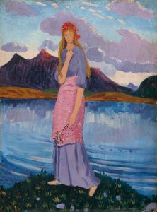 Meisje staand bij een meer (1911-12)
