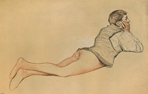 Boccaccio: De openingsscène in Decamerone Decameron, ca. 1900