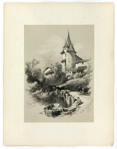 Nidan W. Neuchatel, uit Picturesque Selections door James Duffield Harding
