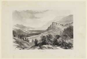 Pontcharra, kasteel van Bayard door James Duffield Harding