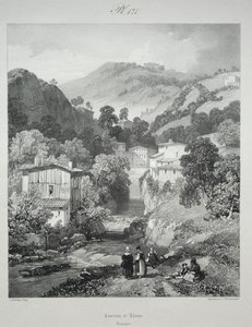 Pittoreske en romantische reizen in het oude Frankrijk. Auvergne: Watervallen van Thiers door James Duffield Harding