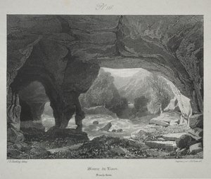 Pittoreske en Romantische Reizen in het Oude Frankrijk. Franche-Comté: Bron van de Lison door James Duffield Harding