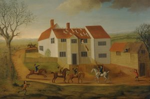John Sidey en zijn Honden bij een Boerderij nabij Hadleigh, Suffolk door James Dunthorne