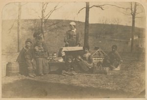 Albumineafdruk van tot slaaf gemaakte vrouwen en hun kinderen nabij Alexandrië..., 2 dec 1861 tot 10 mrt 1862
