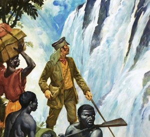 David Livingstone ontdekt de Victoria Watervallen