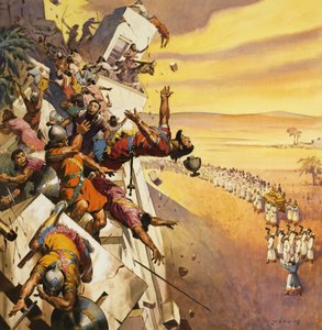 Jozua bij de muren van Jericho