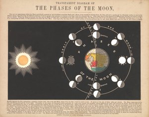 Transparant diagram van de fasen van de maan door James & Emslie John (1813 75) Reynolds
