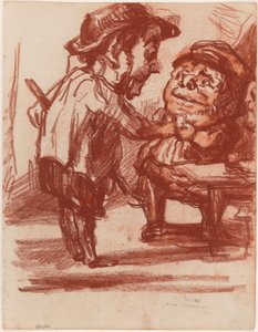 Nach Daumier: Die fröhlichen Jäger door James Ensor