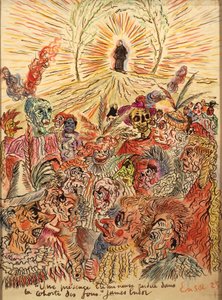 België, Heldere Aanwezigheid Verloren in Gekkenhof door James Ensor