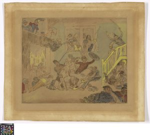 Kampf der Läuseköpfe Verlangen und Gebacken door James Ensor