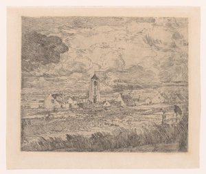 Gezicht op Mariakerke door James Ensor