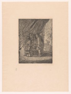Perzische geneesheren onderzoeken de stoelgang van koning Darius door James Ensor