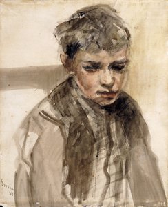 Studie van een jonge jongen
