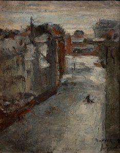 De Van Iseghemlaan onder de sneeuw door James Ensor