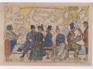 Verpesting beneden, verpesting boven, verpesting overal door James Ensor
