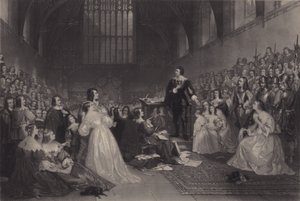 Het proces van Thomas, Graaf van Strafford, in Westminster Hall, 1641