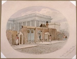 Montague House muur, British Museum, Londen, 1852
