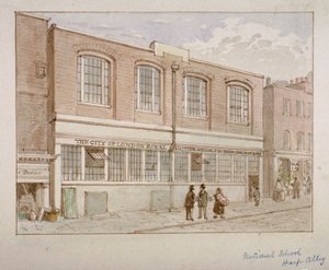 Nationale School, Harp Alley, City of London door James Findlay