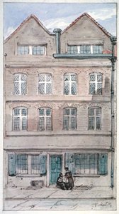 Uitzicht op nr. 2 Blackhorse Alley, Fleet Street, City of London, 1850
