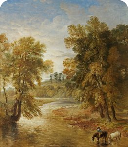 Tredegar Park vanaf de Ebbw-brug, 1883 door James Flewitt Mullock